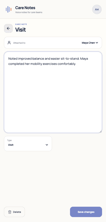 Easy Care review editor