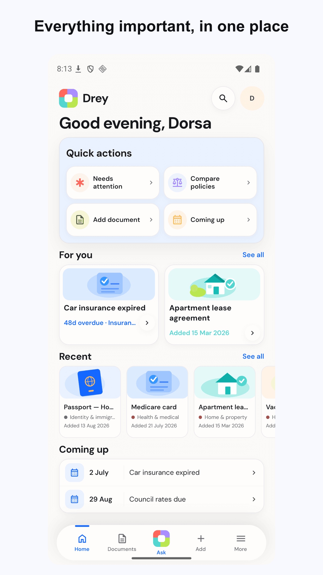 Drey interface